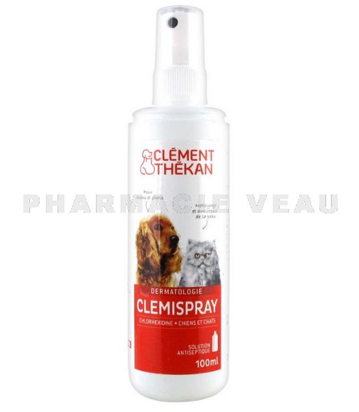 Clement Thekan Clemispray Antiseptique Chiens Et Chats 100ml