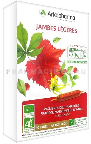 arkopharma circulation des jambes ampoules 