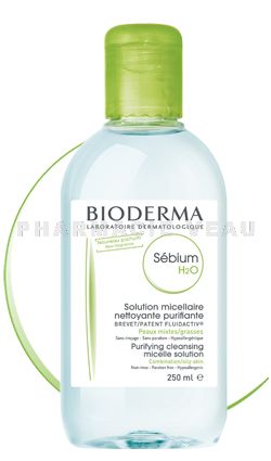 BIODERMA SEBIUM H2O Solution Micellaire Peaux Mixtes ou Grasses 250 ml