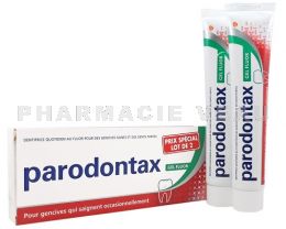 PARODONTAX Gel FLUOR Dentifrice LOT de 2 tubes x75 ml