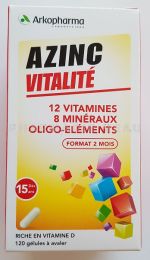 ARKOPHARMA AZINC Vitalité 120 Gélules 