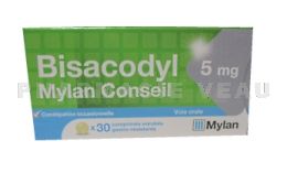BISACODYL 5MG Mylan générique DULCOLAX 30 cp 