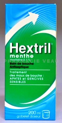 HEXTRIL MENTHE bain de bouche antiseptique 200 ml