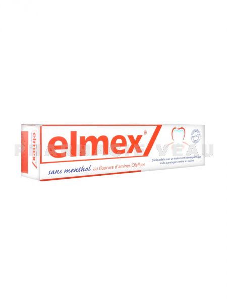 ELMEX Dentifrice Anti Caries sans Menthol -compatible homéopathie (75 ml)