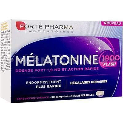 MELATONINE 1900 Flash - dosage fort 1.9 mg 30 comprimés orodispersibles