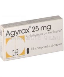 AGYRAX 25 mg Mal des transports 15 comprimés sécables