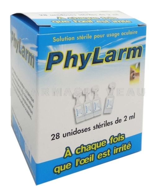 Phylarm 0,9 % Solution oculaire irrigation 28 uni