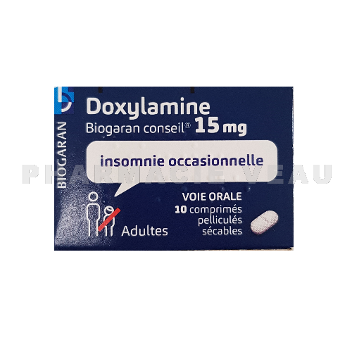 DOXYLAMINE 15mg 10 comprimés générique de DONORMYL Biogaran