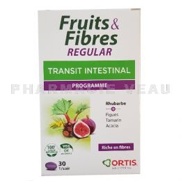 ORTIS FRUITS ET FIBRES REGULAR Transit intestinal 30 comprimés