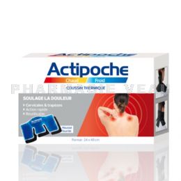 ACTIPOCHE Coussin Thermique Chaud Froid Cervicales et Trapèzes 24x40cm