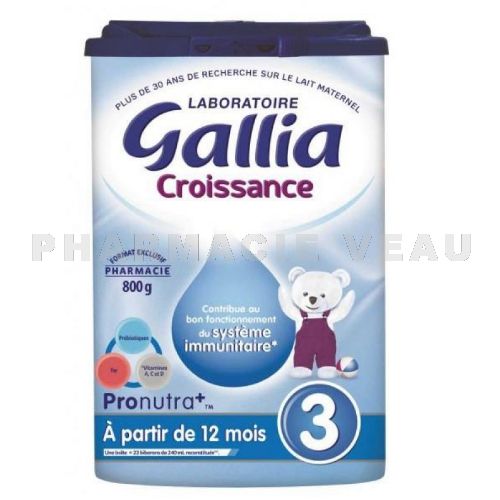Laboratoire Gallia - Calisma 3 BIO Croissance - Lait Bébé 3ème âge - Lait  Infantile Bio de 10 à 36 mois - en Poudre - Sans Huile de Palme - Lot de  3x800g : : Epicerie