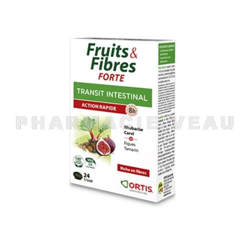 ORTIS FRUITS ET FIBRES FORTE Transit intestinal Action rapide (24 comprimés)