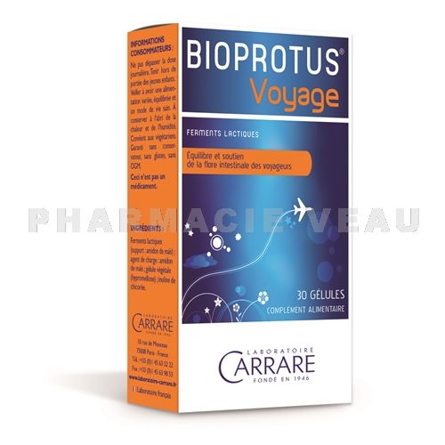 BIOPROTUS Voyage Probiotiques Flore Intestinale (30 gélules) Carrare
