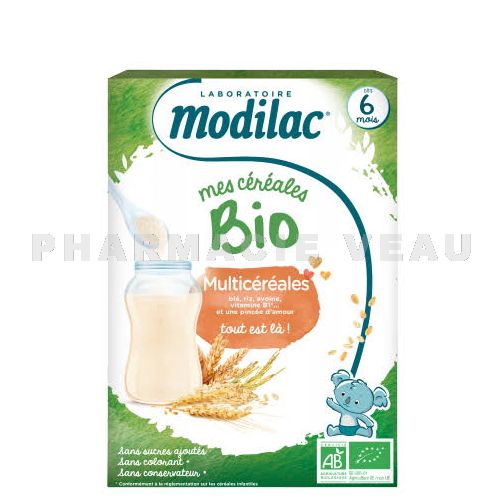 MODILAC Céréales BIO +6 mois Multicéréales (250g) 