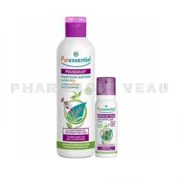 PURESSENTIEL ANTI POUX Répulsif Spray 75 ml + Shampooing Pouxdoux 200ml 