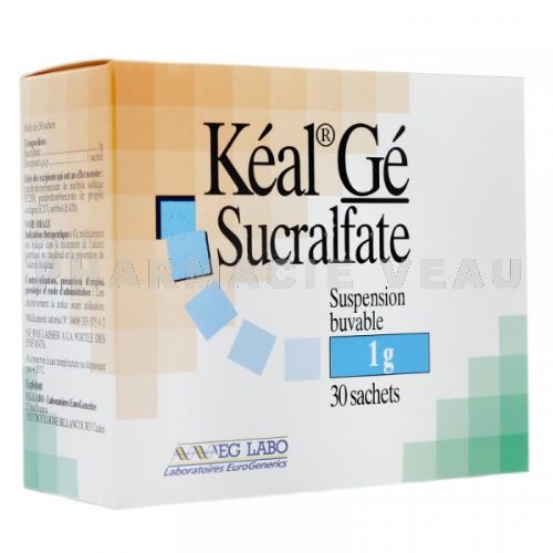 KEAL Gé 1G (Sucralfate) Ulcères gastriques et duodénaux (30 sachets buvables)