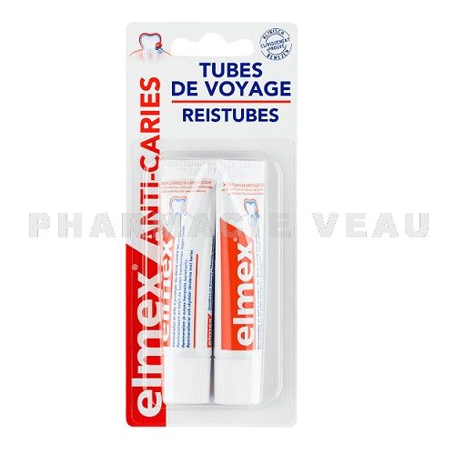 ELMEX ANTI-CARIES Dentifrice Tubes de Voyage (2x12ml)