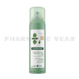 KLORANE ORTIE Shampooing SEC Teinté Cheveux Gras Bruns spray 150ml