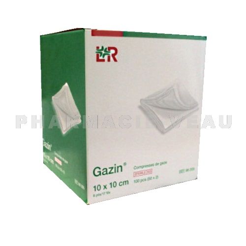 COMPRESSES DE GAZE Stériles Gazin 10x10cm (100 compresses)