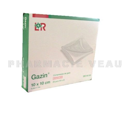 COMPRESSES DE GAZE Stériles Gazin 10x10cm (20 compresses)