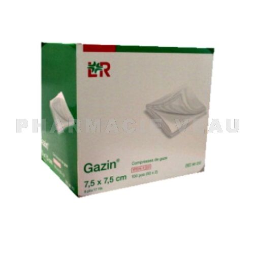 COMPRESSES DE GAZE Stériles Gazin 7,5x7,5cm (100 compresses)