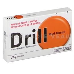 DRILL Miel Rosat 24 pastilles