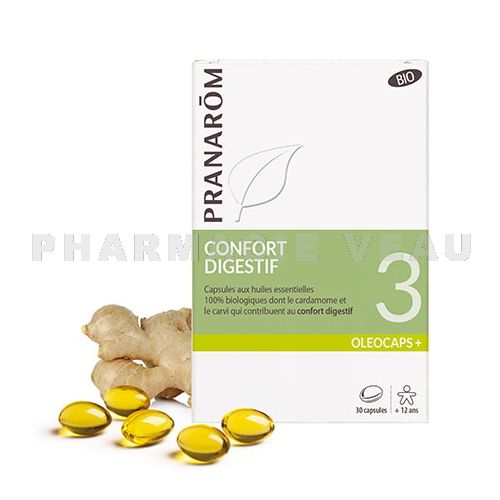 PRANAROM OLEOCAPS 3 - Confort Digestif (30 capsules) BIO