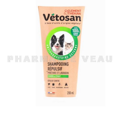 Vetosan Shampooing Repulsif Anti Puces Anti Tiques Chat Chien 0ml