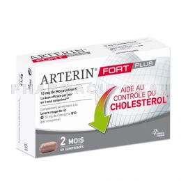 ARTERIN FORT PLUS Levure Rouge de Riz Contrôle Cholestérol 60 comprimés