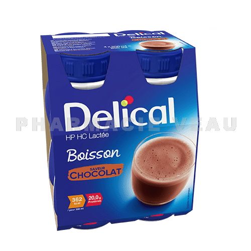 DELICAL Boisson Lactée CHOCOLAT (4 x 200ml)