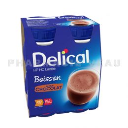 DELICAL Boisson Lactée CHOCOLAT 4 x 200ml