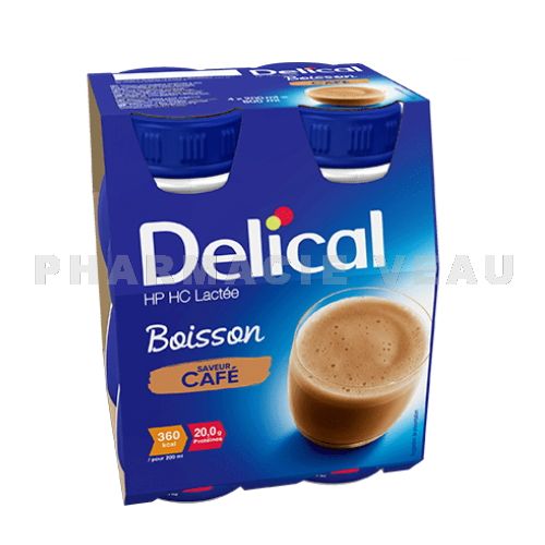 DELICAL Boisson Lactée CAFE (4 x 200ml)