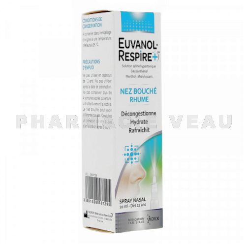 EUVANOL RESPIRE Spray nasal Nez bouché Rhume (20ml)