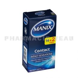 MANIX CONTACT 14 préservatifs + 2 préservatifs OFFERTS PROMO