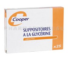 Suppositoires à la Glycérine ADULTES Bte de 25 Cooper