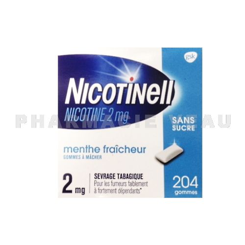 NICOTINELL 2 mg MENTHE FRAICHEUR 204 gommes