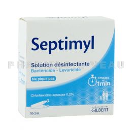 SEPTIMYL Antiseptique CHLORHEXIDINE 0,5% 10 unidoses x 5ml