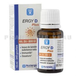ERGY D PLUS Vitamine D 15 ml Nutergia