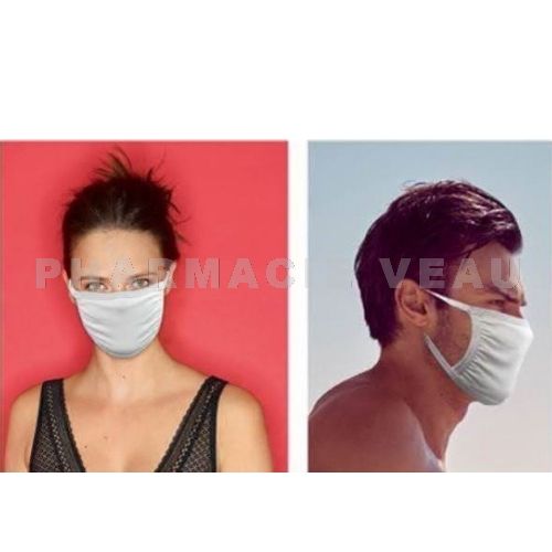 Masque protection COVID-19 en tissu ADULTE (LOT 5 masques DIM AFNOR S76-001) Coronavirus