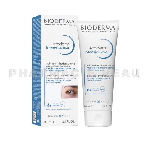 BIODERMA ATODERM Intensive Eye 3 en 1 Yeux Irrités & Secs (100 ml)
