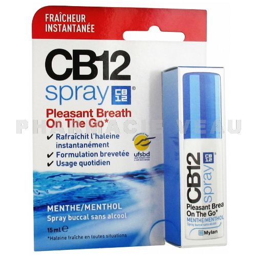 CB 12 Spray Buccal sans Alcool Menthe de 15 ml 