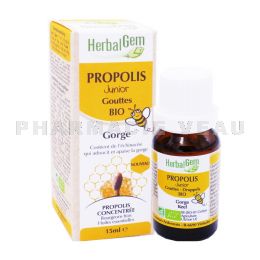 HERBALGEM BIO Junior Propolis Gouttes Gorge 15 ml