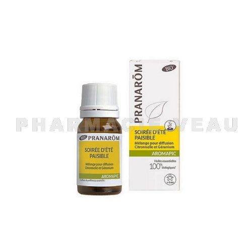 AROMAPIC Bio - Pranarom  Soirée d'Eté Paisible Mélange Pour Diffusion - Flacon 10 ml 