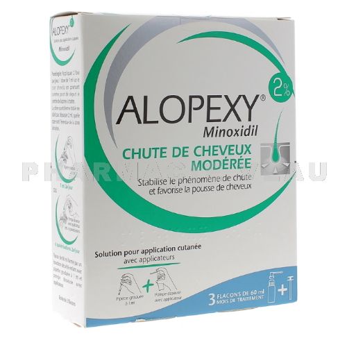 ALOPEXY 2 % Solution (Coffret 3 flacons) (MINOXIDIL Alopécie)