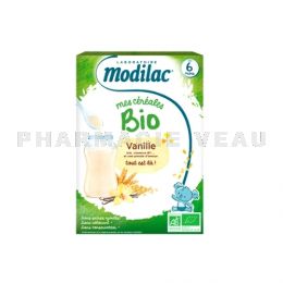 MODILAC Céréales BIO +6 mois Vanille 250g 