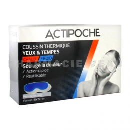 ACTIPOCHE Coussin Thermique Masque Yeux et Tempes 8x24 cm