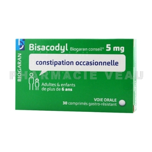 BISACODYL 5MG Constipation Occasionnelle 30 cp Biogaran