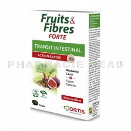 ORTIS FRUITS ET FIBRES FORTE Transit intestinal Action rapide 12 comprimés