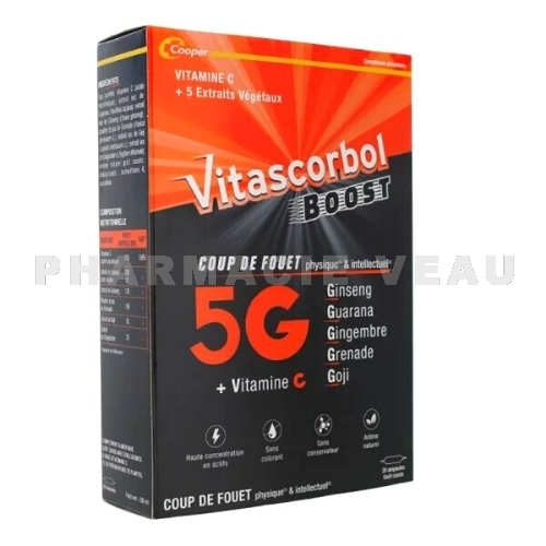 VITASCORBOL Boost 5G Effet Coup de Fouet 20 ampoules