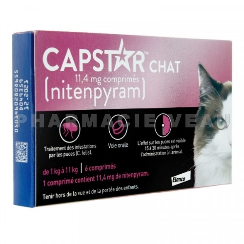 Capstar 11,4 mg Anti-puces Chat (6 comprimés)